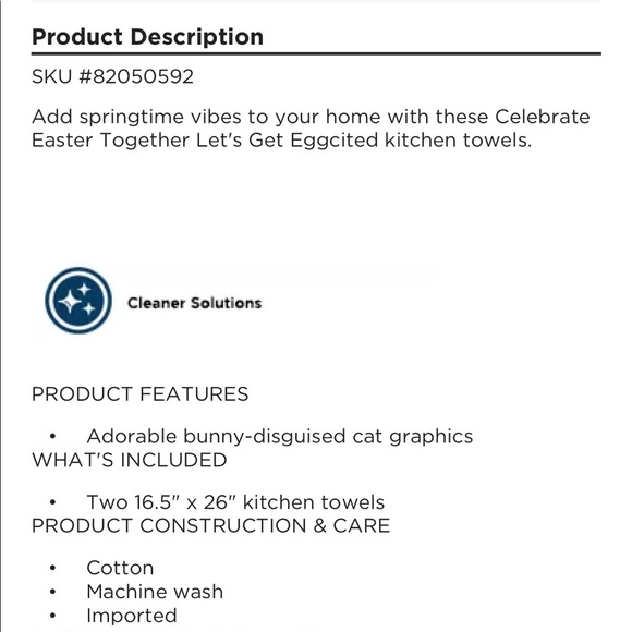 NEW Easter Kitchen Towels Let's Get Egg-cited SET OF 2 Towels Yellow White - Picture 4 of 16